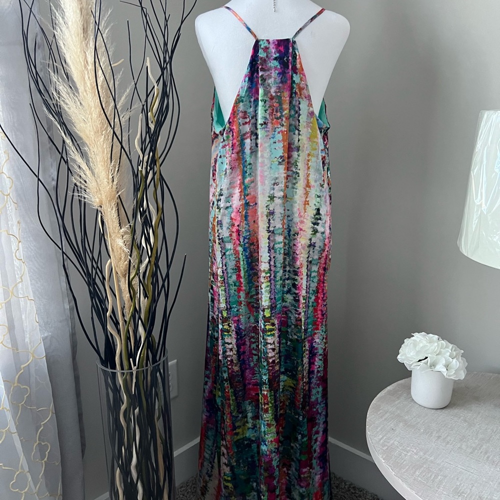 Nicole Miller Watercolor maxi dress
